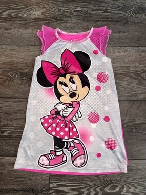 Girls Sz 4/5 Disney Minnie Mouse Pink Nightdress